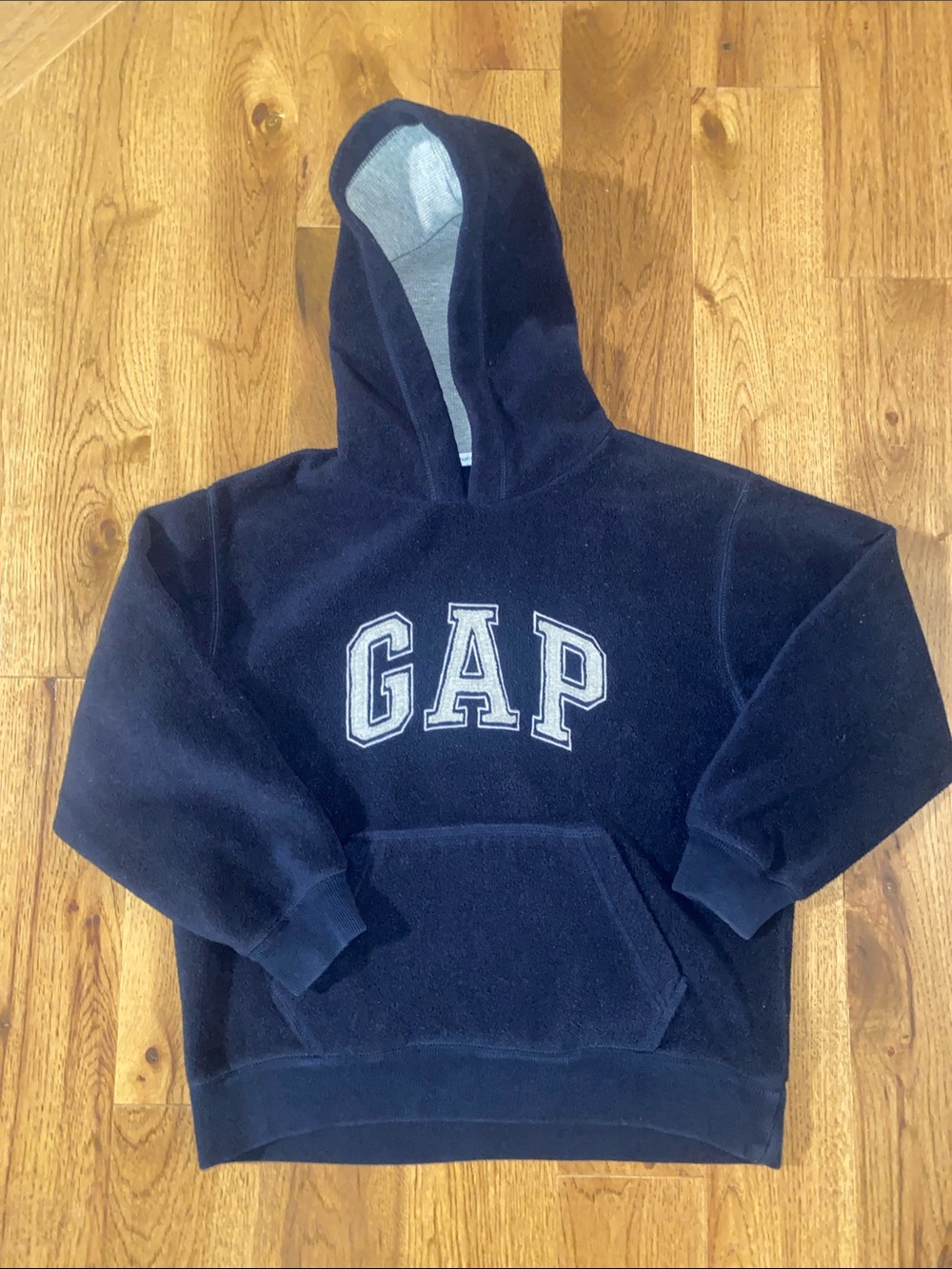 GAPKids Dark Blue Hooded Sweatshirt with Logo. Boys size 8